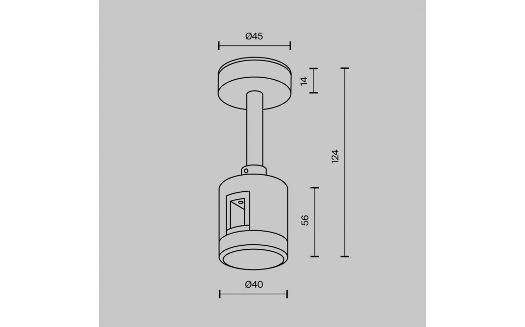 Maytoni Mocowanie Sufitowe Krótkie 78 mm z prostym złączem zasilającym Flarity Mosiądz TRA156C-IPC1-BS