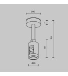 Flarity System Accessories - Maytoni Ceiling Mount Short Single 78 mm Flarity LED Brass TRA156C-S1-BS - product 2