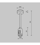 Flarity System Accessories - Maytoni Ceiling Mount Short Single 138 mm Flarity LED Brass TRA156C-SL1-BS - product 2