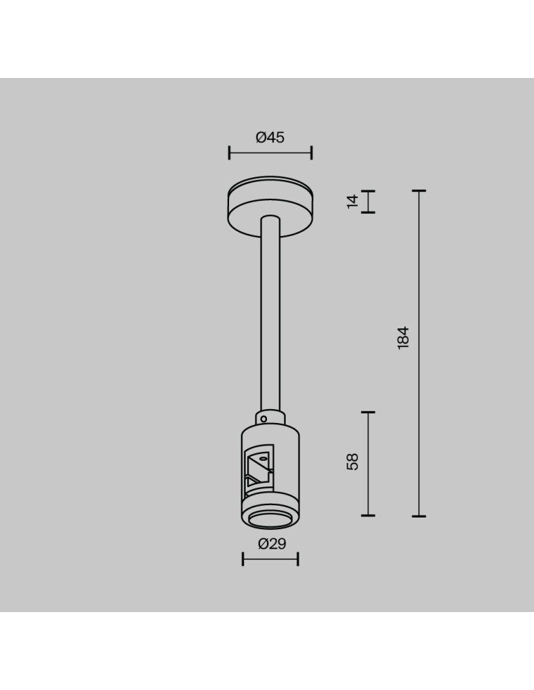 Flarity System Accessories - Maytoni Ceiling Mount Short Single 138 mm Flarity LED Brass TRA156C-SL1-BS - product kolory-swiatla.pl 2