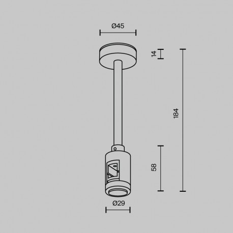 Maytoni Mocowanie Sufitowe Krótkie Pojedyncze 138 mm Flarity LED Mosiądz TRA156C-SL1-BS