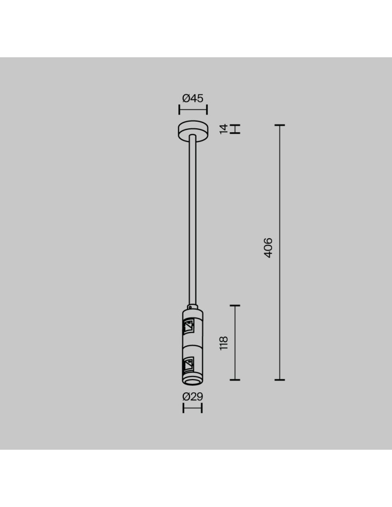 Flarity System Accessories - Maytoni Ceiling Mount Medium Double 300 mm Flarity Brass TRA158C-D1-BS - product kolory-swiatla.pl 2