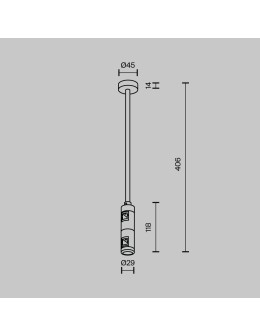 Maytoni Mocowanie Sufitowe Średnie Podwójne 300 mm Flarity Mosiądz TRA158C-D1-BS - produkt 2