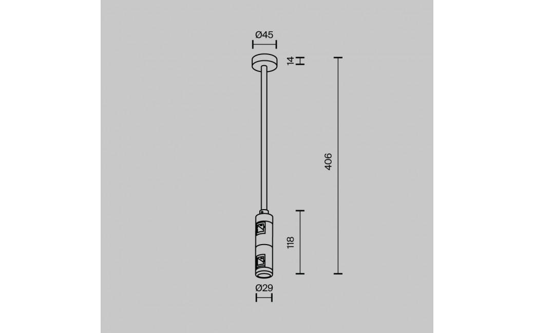 Maytoni Mocowanie Sufitowe Średnie Podwójne 300 mm Flarity Mosiądz TRA158C-D1-BS