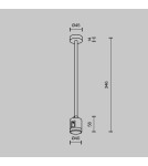 Flarity System Accessories - Maytoni Ceiling Mount Medium 300 mm with straight power connector Flarity Brass TRA158C-IPC1-BS - product 2