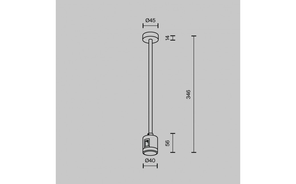 Maytoni Mocowanie Sufitowe Średnie 300 mm z prostym złączem zasilającym Flarity Mosiądz TRA158C-IPC1-BS