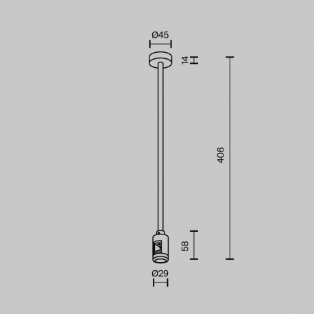 Maytoni Mocowanie Sufitowe Średnie Pojedyncze 360 mm Flarity LED Mosiądz TRA158C-SL1-BS