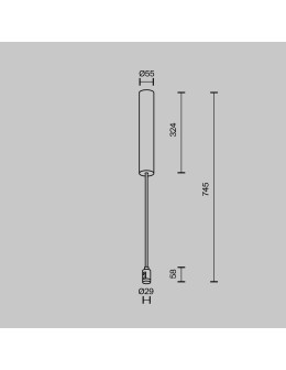 Maytoni Podstawa Sufitowa Długa 385 mm do zasilacza z wejściem zasilania Flarity Mosiądz TRA159C-BB1-BS - produkt 2