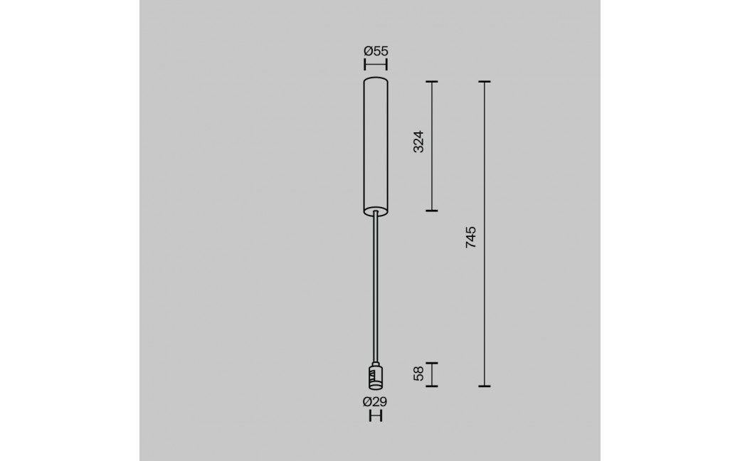 Maytoni Podstawa Sufitowa Długa 385 mm do zasilacza z wejściem zasilania Flarity Mosiądz TRA159C-BB1-BS