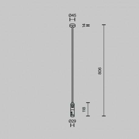 Maytoni Mocowanie Sufitowe Długie Podwójne 700 mm Flarity Mosiądz TRA159C-D1-BS