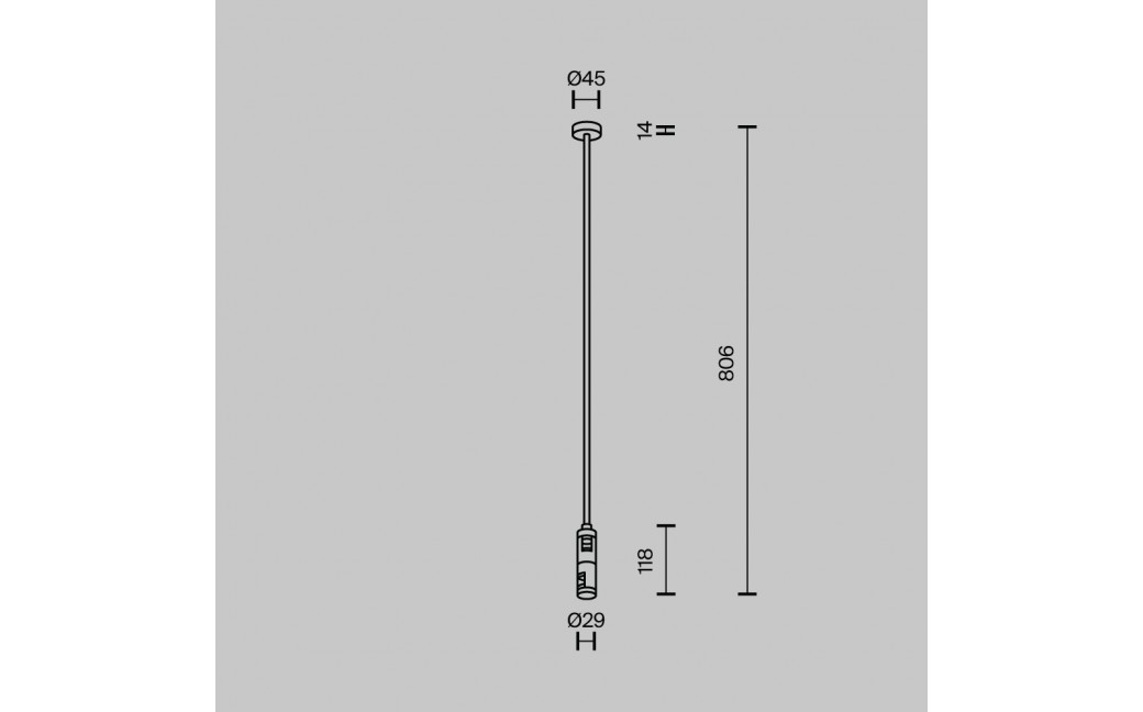 Maytoni Mocowanie Sufitowe Długie Podwójne 700 mm Flarity Mosiądz TRA159C-D1-BS