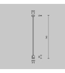 Flarity System Accessories - Maytoni Ceiling Mount Long 700 mm with straight power connector Flarity Brass TRA159C-IPC1-BS - product 2