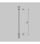 Flarity System Accessories - Maytoni Ceiling Mount Long 760 mm with straight power connector Flarity Brass TRA159C-IPCL1-BS - product 2