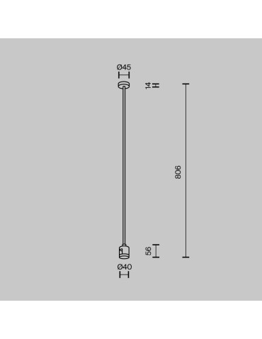 Maytoni Ceiling Mount Long 760 mm with straight power connector Flarity Brass TRA159C-IPCL1-BS - product 2