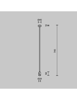 Maytoni Ceiling Mount Long Single 700 mm Flarity LED Brass TRA159C-S1-BS - product 2