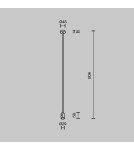 Flarity System Accessories - Maytoni Ceiling Mount Long Single 760 mm Flarity LED Brass TRA159C-SL1-BS - product 2