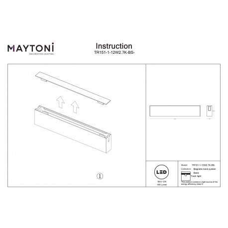 Maytoni Basis Lampa do Szyny Flarity LED 400lm 2700K Mosiądz TR151-1-12W2.7K-BS-DE