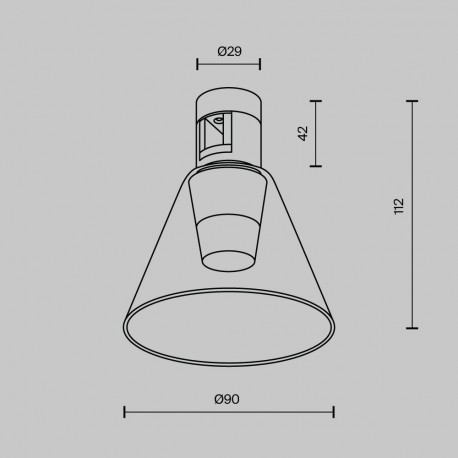 Maytoni Bianca Lampa do Szyny Flarity LED 60lm 2700K Mosiądz TR147-1-3W2.7K-BS-DE