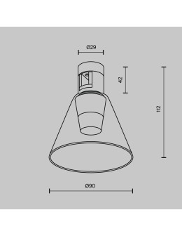 Maytoni Bianca LED Flarity Rail Lamp 60lm 2700K Brass TR147-1-3W2.7K-BS-DE - product 2