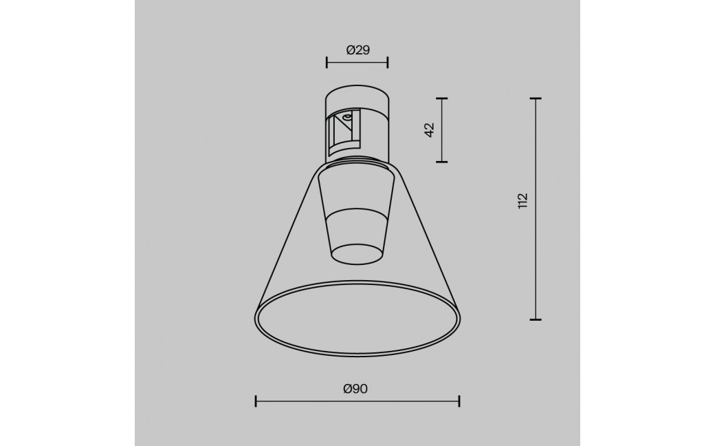 Maytoni Bianca Lampa do Szyny Flarity LED 60lm 2700K Mosiądz TR147-1-3W2.7K-BS-DE