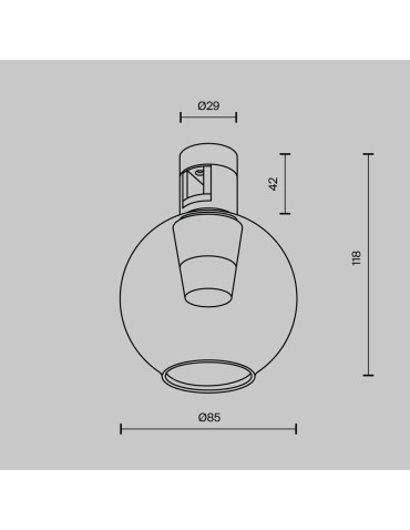 Maytoni Bubble LED Flarity Rail Lamp 60lm 2700K Brass TR148-1-3W2.7K-BS-DE - product 2
