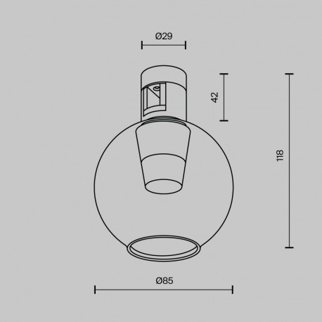 Maytoni Bubble Lampa do Szyny Flarity LED 60lm 2700K Mosiądz TR148-1-3W2.7K-BS-DE