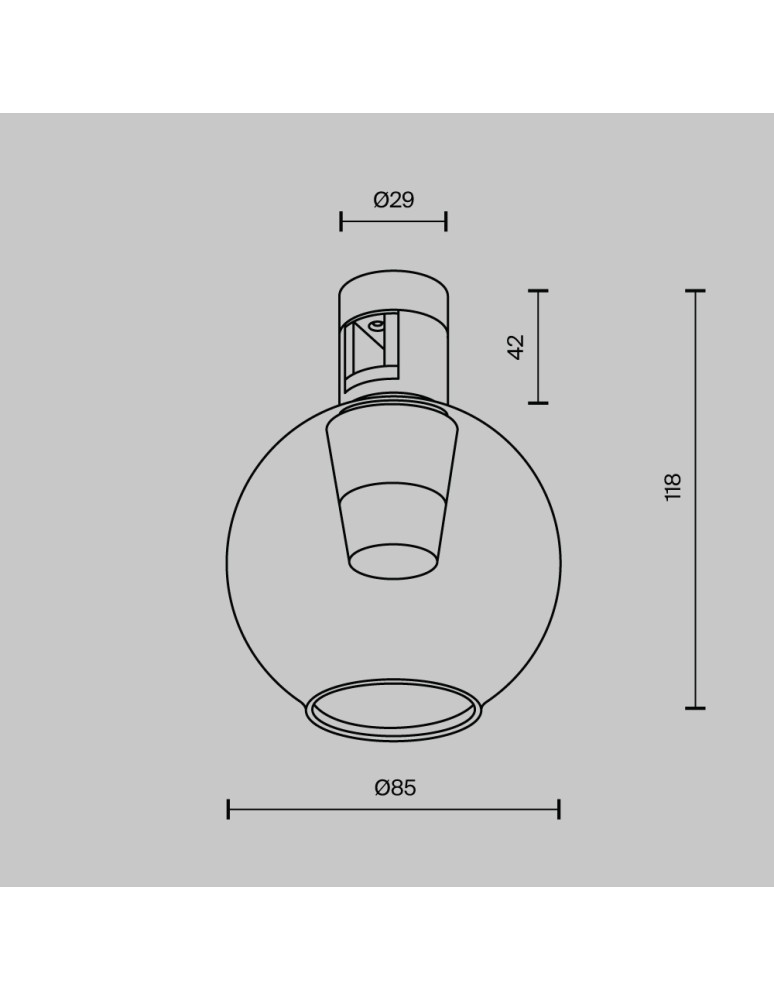 Flarity System Lamps - Maytoni Bubble LED Flarity Rail Lamp 60lm 2700K Brass TR148-1-3W2.7K-BS-DE - product kolory-swiatla.pl 2
