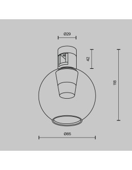 Maytoni Bubble LED Flarity Rail Lamp 60lm 2700K Brass TR148-1-3W2.7K-BS-DE - product 2