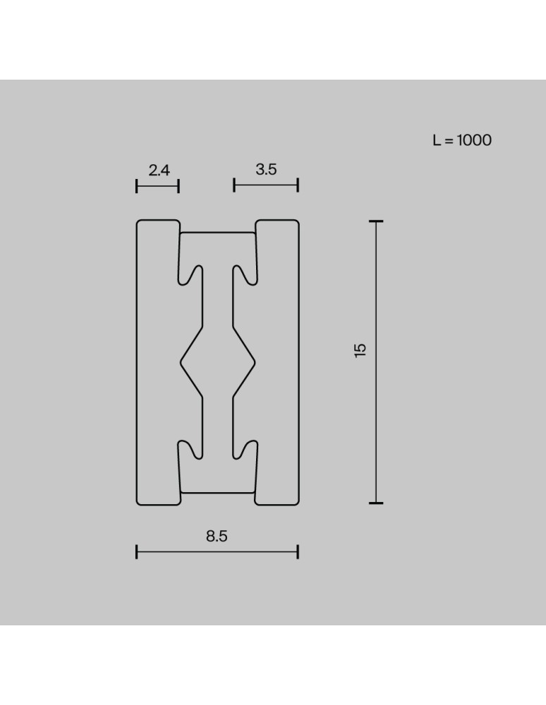 Flarity System Rails - Maytoni 1m Straight Flarity Brass TRX154-111BS Rail Cable - product kolory-swiatla.pl 2