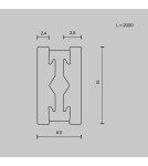Flarity System Rails - Maytoni 2m Straight Flarity Brass TRX154-112BS Rail Cable - product 2