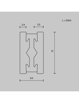 Maytoni 2m Straight Flarity Brass TRX154-112BS Rail Cable - product 2