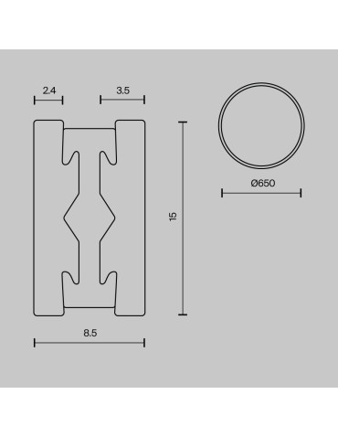 Maytoni Round Rail Cable 650 mm Flarity Brass TRX154-R-D650-BS - product 2