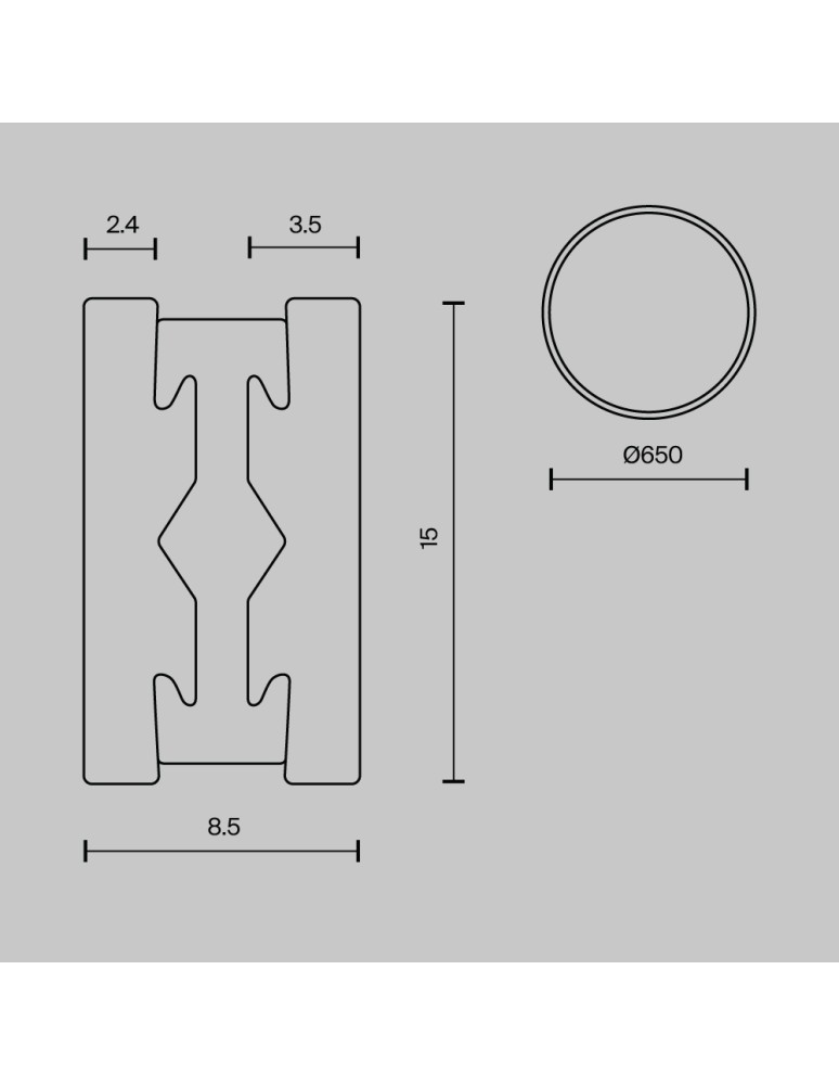 Flarity System Rails - Maytoni Round Rail Cable 650 mm Flarity Brass TRX154-R-D650-BS - product kolory-swiatla.pl 2