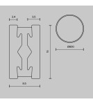 Flarity System Rails - Maytoni 800 mm Flarity Brass Round Rail TRX154-R-D800-BS - product 2