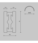 Flarity System Rails - Maytoni Semi-circular track bar 650 mm Flarity Brass TRX154-SR-D650-BS - product 2