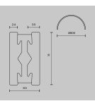 Flarity System Rails - Maytoni Semi-circular track bar 800 mm Flarity Brass TRX154-SR-D800-BS - product 2