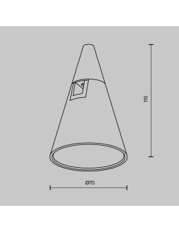 Maytoni Keila Flarity LED Rail Lamp 250lm 2700K Brass TR146-1-5W2.7K-BS-DE - product 2