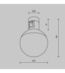 Flarity System Lamps - Maytoni Luna Ball Lamp for Flarity LED Rail 250lm 2700K Brass TR149-1-5W2.7K-BS-DE - product 2