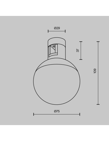 Maytoni Luna Ball Lamp for Flarity LED Rail 250lm 2700K Brass TR149-1-5W2.7K-BS-DE - product 2