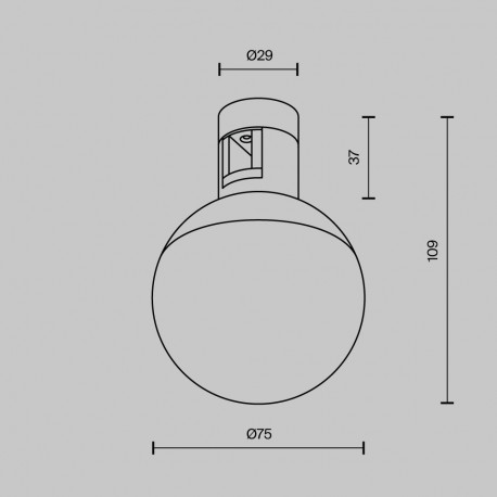 Maytoni Luna Lampa Kula do Szyny Flarity LED 250lm 2700K Mosiądz TR149-1-5W2.7K-BS-DE