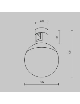 Maytoni Luna Ball Lamp for Flarity LED Rail 250lm 2700K Brass TR149-1-5W2.7K-BS-DE - product 2