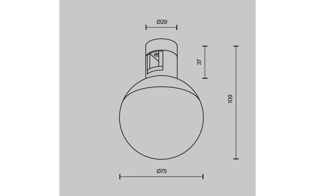 Maytoni Luna Lampa Kula do Szyny Flarity LED 250lm 2700K Mosiądz TR149-1-5W2.7K-BS-DE