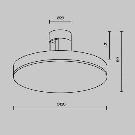 Maytoni Plato Lampa Talerz do Szyny Flarity LED 250lm 2700K Mosiądz TR152-1-7W2.7K-BS-DE