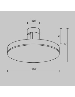 Maytoni Plato LED Flarity Rail Plate Lamp 250lm 2700K Brass TR152-1-7W2.7K-BS-DE - product 2