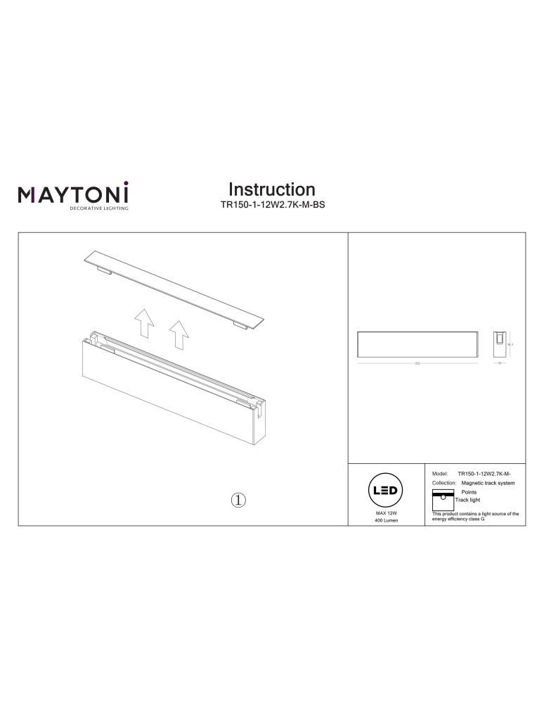Flarity System Lamps - Maytoni Points Flarity LED Rail Lamp 400lm 2700K Brass TR150-1-12W2.7K-M-BS-DE - product kolory-swiatla.pl 9