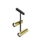 Magnetic rail lamps - Maytoni Elti Duo Double Spotlight for Exility LED Rail 1517lm 3000K Black and Brass TR005-2-2X12W3K-BBS - product 1