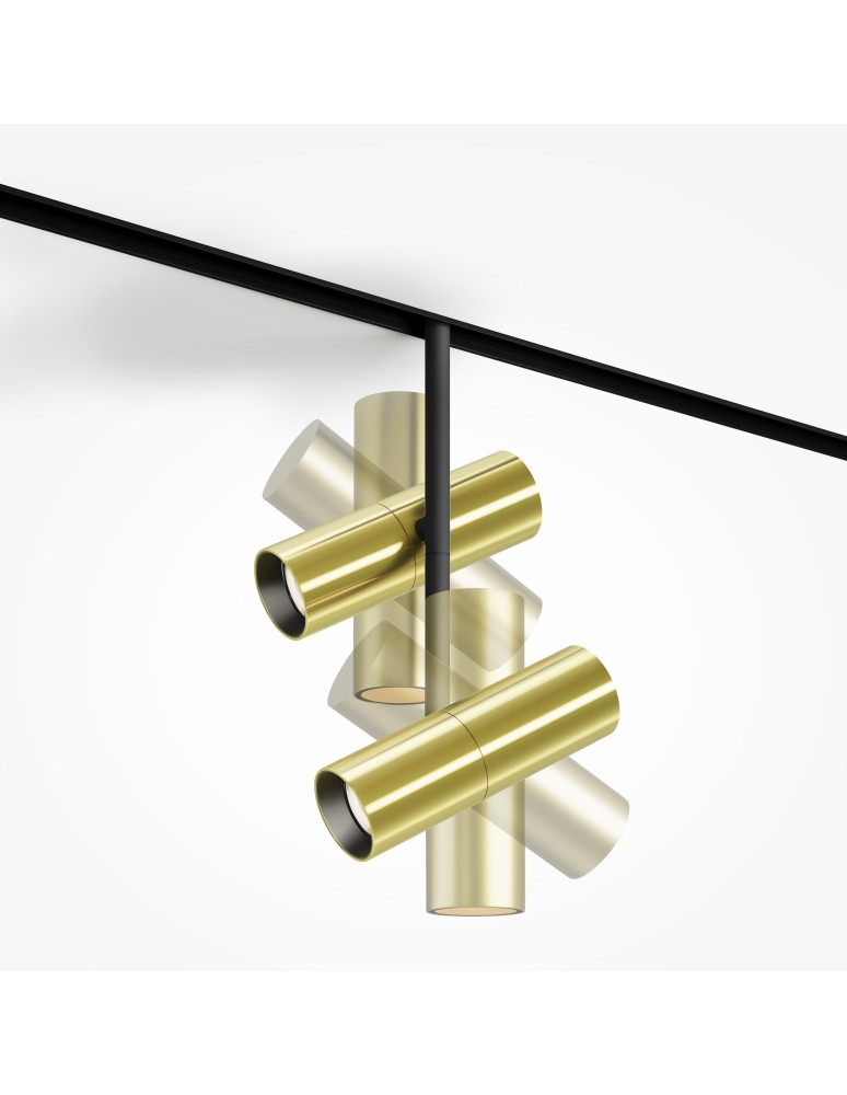 Magnetic rail lamps - Maytoni Elti Duo Double Spotlight for Exility LED Rail 1517lm 3000K Black and Brass TR005-2-2X12W3K-BBS - product kolory-swiatla.pl 5