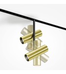 Magnetic rail lamps - Maytoni Elti Duo Double Spotlight for Exility LED Rail 1624lm 2700K-6000K Black and Brass TR005-4-2X12W-DS-BBS - product 5