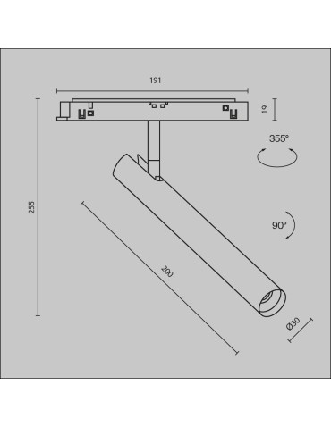 Maytoni Focus T Spotlight for Exility LED Rail 280lm 3000K White TR141-2-6W3K-M-W. - product 2