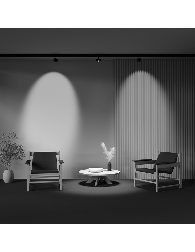 Magnetic rail lamps - Maytoni Lens Spotlight for Exility LED Rail 770lm 3000K Black TR217-2-15W3K-B. - product kolory-swiatla.pl 3